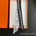 Korean Versatile Chain Tassel High Quality Mulberry Silk Twill Silk Ribbon Wrapping and Binding Bag Handle Ribbon Small Scarf. 