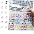 120PCS/70PCS Kawaii Sanrio Mini Nail Art Accessories Stickers HelloKitty DIY Phone Case Hairpin Nail Decoration Charms Craft Y2K. 