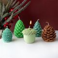5pcs Pine Cone Silicone Candle Mold DIY Christmas Pinecone Aromatherapy Plaster Soap Mold Making Acorn Cone Handmade Home Decor. 