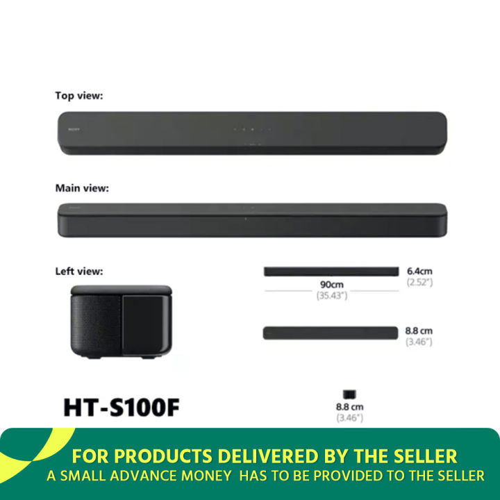 Sony HT-S100F 2ch Single Soundbar with Bluetooth