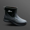 2024 Short Rain Boots for Men Non-slip Wear-resistant Rainy Day Outdoor Fishing Rubber Shoes, Cotton Waterproof Men's Rain Boots. 