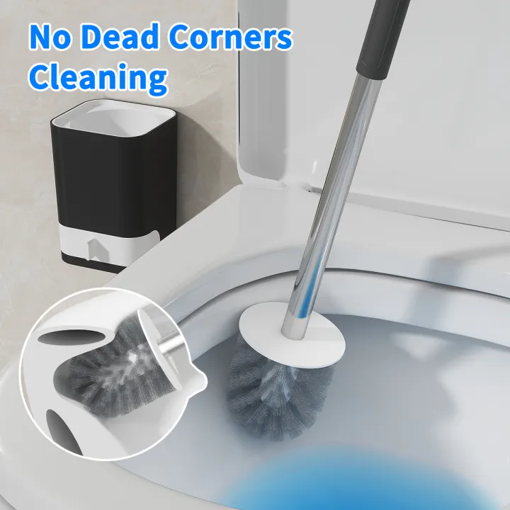 WORTHBUY%20Punch-Free%20Wall%20Mounted%20Toilet%20Brush%20With%20Drainable%20Base%20Long%20Handle%20Plastic%20Toilet%20Cleaning%20Brush%20Bathroom%20Accessories%20-%20Image%205