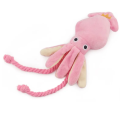 Squid Puppy Pet Dog Chew For Lovely Pink Teeth Cleaning Pet Toys Octopus Plush Toys Supplies BB Small Cute Rope Toy Dog Squeak. 