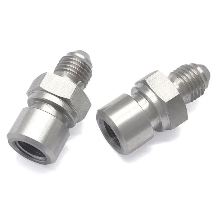 Stainless%20Steel%20Brake%20Line%20Adapter%203AN%20Male%20to%20M10x1.%200%20Female%20Metric%20Inverted%20Flare%20-%20Image%206