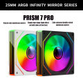 OEM PRISM 7 PRO Computer Chassis Fan 12cm ARGB 4 Pin PWM Quiet Cooling Fan 12V Large Air Volume 56.8CFM/600-1500RPM. 