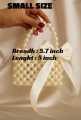 Elegant Mini Handmade Pearl Bag With Ribbon Bow – Versatile Design for Crossbody and Shoulder Carry - Wedding Clutch. 