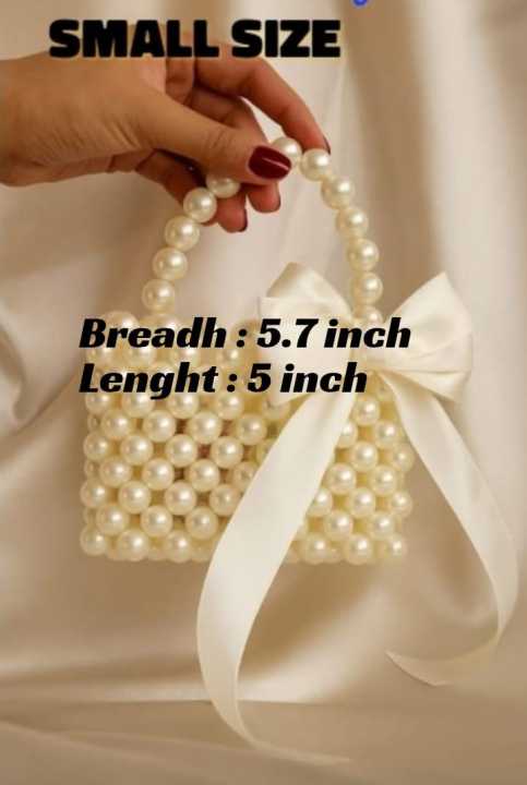 Elegant%20Mini%20Handmade%20Pearl%20Bag%20With%20Ribbon%20Bow%20%E2%80%93%20Versatile%20Design%20for%20Crossbody%20and%20Shoulder%20Carry%20-%20Wedding%20Clutch%20-%20Image%207