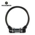ROCKBROS Portable Bicycle Lock Ultra-Light Steel Cable Bike Lock 4-Digit Password PVC Waterproof  Steel Password Lock MTB Road. 