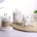 1/2/3 Pack Plastic Cotton Swab Ball Pad Holder, 10 Oz Bathroom Organizer, Qtip Apothecary Jar Clear Container Dispenser. 