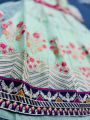 formal party and wedding wear embroidered organza stitched koti maxi 2 piece dress. 