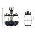 NEW Single Bottle Glass Jar and Spice Jar Set Rack Glass Seasoning Sugar Pepper Bottles Salt Shakers Holder Kitchen Storage Rack. 