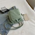 2025 New Women Bag Middle Shoulder Bag Korean Style Drawstring Bucket Bag Casual Light Youth Crossbody Bag Whole Sale. 