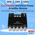 ZK-MT21 2.1Channel Bluetooth Amplifier Board 50Wx2+100W HiFi Subwoofer Stereo Amplifier Board C15H/C50L/C100L AMP Board AUX inpu. 
