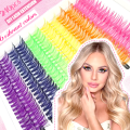 [Personal Eyelash] 240/390/600 Cluster Color Mixed Eyelash Extension Kit Makeup Beginner False Eyelash. 