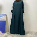 Middle East Dubai Fashion Muslim Breastfeeding Muslim Long-Sleeved Slim-Fit Dress Islamic Popular Women's Wear.