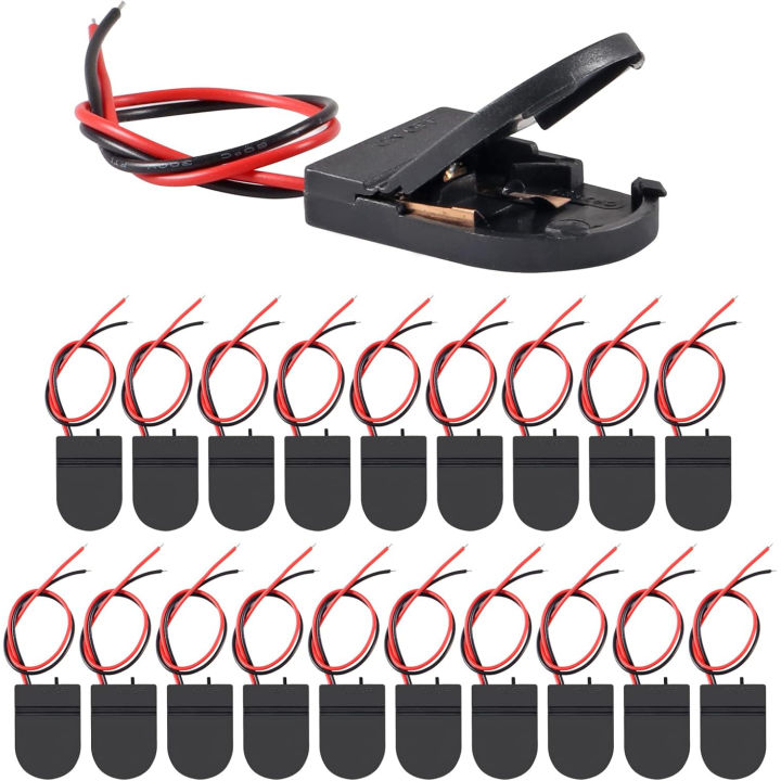 25 Stuks CR2032 Batterijhouder Met Aan/uit-schakelaar – 3V – Met Snoertjes – Ideaal Voor LED-projectjes