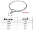 Stainless Steel Dog Collar Silver Cuban Link Dog Slip Chain Choke Collar Strong Slip Dog Collars for Large Dog 5.5MM 80CM 35KG/70KG. 