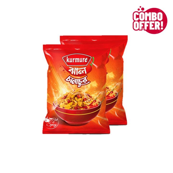 Kurmure Jhall Chanachur (Fire & Ice) 200gm - 2 Packs Combo
