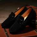 Classic Mens Loafers Male Summer Soft Shoes Fashion Men's Casual Leather Shoe Suede Casual Flats Breathable Hand-stitching Shoes.
