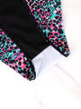 Two-Piece Women's Split Bikini Set Summer Strappy And Lace-Up Colorful Polka Dot Printed Lady's Bikini Beach Vacation Swimsuit.