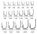 Aorace 100pcs/Box Fishing Hooks Iseama Circle Carp Eyed Fishing Hook Set Size 2-15# Ring Eye Japan Fishhooks Single Jig Hook. 