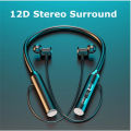 Wireless Headphone Fone Bluetooth 5.0 Neckband Earphones Silicone Hifi Stereo Sports Headset Halter Waterproof Magnetic Earbuds. 