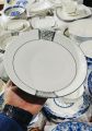 Ceramic 7 inch  Plates,  Set of 3, for Pasta, Salads, Grains, Noodles and Soups. 