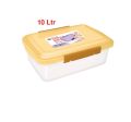 10 Litres Storage Box /Food Container/ Mutlipurpose Use /Lock Cover / Kitchen Use / Premium plastic. 