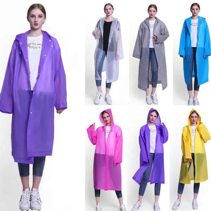 Raincoat High Quality Long Rain coat Lightweight 0.15mm Thick Travel Rain coat for men women