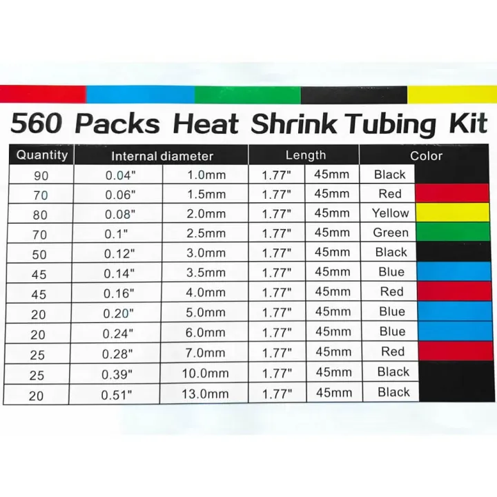 328pcs/560pcs%20Heat%20Shrink%20Sleeve%20Tubing%20Insulation%20Electrical%20Shrinkable%20Tube%20Sleeve%20Cable%202:1%20-%20Image%204