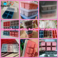 【Deliver from Bangkok | with D stock】 mini ice tray with 6 plastic lids, 6 ice cubes, silicone ice block, cube ice maker. 