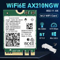 WiFi 6E AX210 Wireless Card Bluetooth 5.3 Tri Band 2.4G/5Ghz/6G Desktop Kit Antenna For Intel AX210NGW M.2 NGFF Wlan WiFi Card.