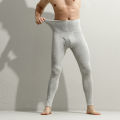 men's pure cotton single-piece, tled thermal pants, tight underpants, high-waisted pants.