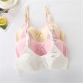 ((9-16Y))Soft Baby Bra Kids Training Bra Girls Sport Bra Double-layer Teenage Underwear.