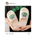 Summer Beach Slides Bathroom Anti Slip Slipper Non-Slip Home Flip Flops Cartoon Frog Soft Sandals. 