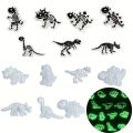 14Pcs Luminous Dinosaur Shoe Charms Decoration,charms for Crocs Charms Boys PVC Pins Decoration for Clog Shoes Bracelets. 