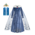Elsa Dress for Girl Princess Birthday Party Winter Costume Kids Cosplay Frozen Evening Long Sleeve Clothes Snow Queen.