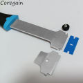 Long-handled metal cleaning tool; Steel plastic blade; Sticker remover; Car window cleaning.. 