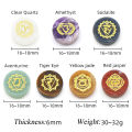7Pcs Seven Chakras Natural Crystal Amethyst Sodalite Clear Quartz Healing Rune Spirit Reiki Energy Stone Yoga Aura. 