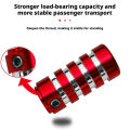 SEAMETAL Motorcycle Gear Shift Lever Peg Aluminum Alloy Shifter Tip Anti-Slip Foot Pedal Toe Peg Cover Universal Fit.