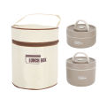 Thermal Lunch Box  304 Stainless Steel Multifunction Portable Insulated Lunch Container with Thermal Bag For School Student. 