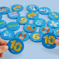 Children Numbers Find The Same Memory Matching Puzzle Game for Kids Educational Wooden Toys Focus and Cognitive Skill Training. 