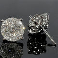 Huitan Modern Women's Stud Earrings Simple Stylish Design Wedding Engagement Fashion Accessories Fancy  Brilliant CZ Jewelry. 