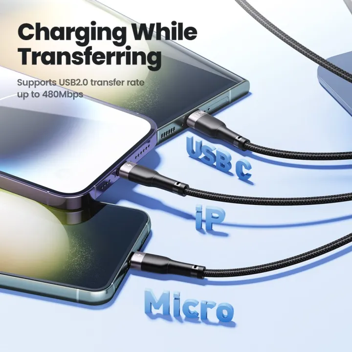 Toocki%203%20in%201%20USB%20Cable%206A%20100W%20Micro%20USB%20Type%20C%20Charging%20Cable%20For%20iPhone%2014%2013%2012%20%20%20%2013%20%20%20Data%20Cord%20-%20Image%204