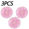 1/2/3pcs Newly Satin Night Hair Cap Women's Solid Sleeping Hat Sleep Care Bonnet Nightcap For Women Unisex Cap Shower Cap. 
