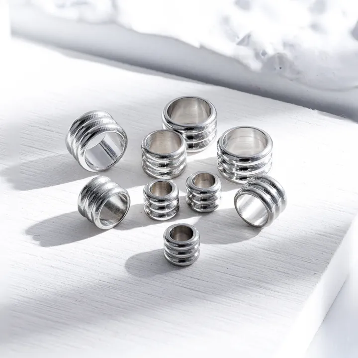 20pcs%203mm%205mm%206mm%20Stainless%20Steel%20Big%20Hole%20Spacer%20Beads%20DIY%20Charm%20Necklace%20Bracelet%20Jewelry%20Making%20Findings%20Accessories%20-%20Image%206