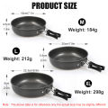WESTTUNE Camping Frying Pan Aluminum Camping Picnic Plate Dish Portable Outdoor Cookware with Foldable Handle Hiking Cookware.