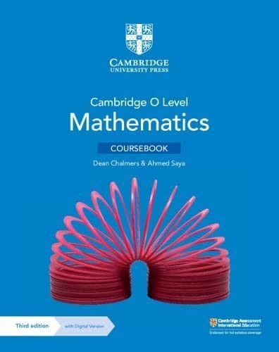 Cambridge O Level Mathematics Coursebook thrid edition