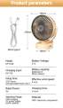 4000 mAh power new long-term mini table fan DP-7638 charging mute small USB student dormitory office desk clip small fan. 