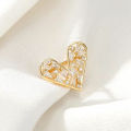 Sparkling crystal heart anti-glare buckle small brooch fashion lapel pin clothes versatile mini corsage button pin jewelry .